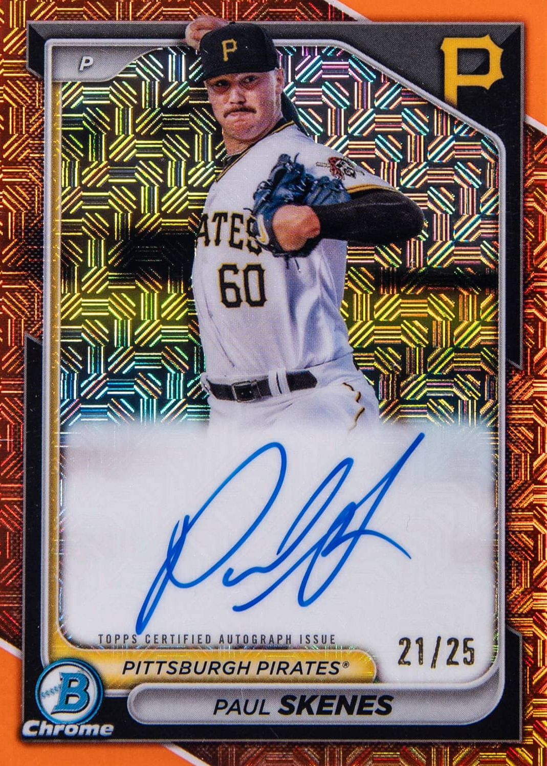 Paul Skenes 2024 Bowman Mega Box #BMA-PS Chrome Prospect