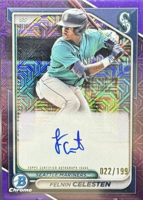 2024 Bowman Mega Box #BMA-FC Chrome Prospect Auto - Purple Refractor /199