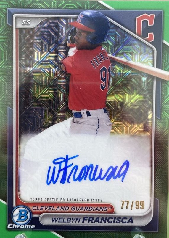 Welbyn Francisca 2024 Bowman Mega Box #BMA-WF Chrome Prospect Auto - Green Refractor /99 PSA 10