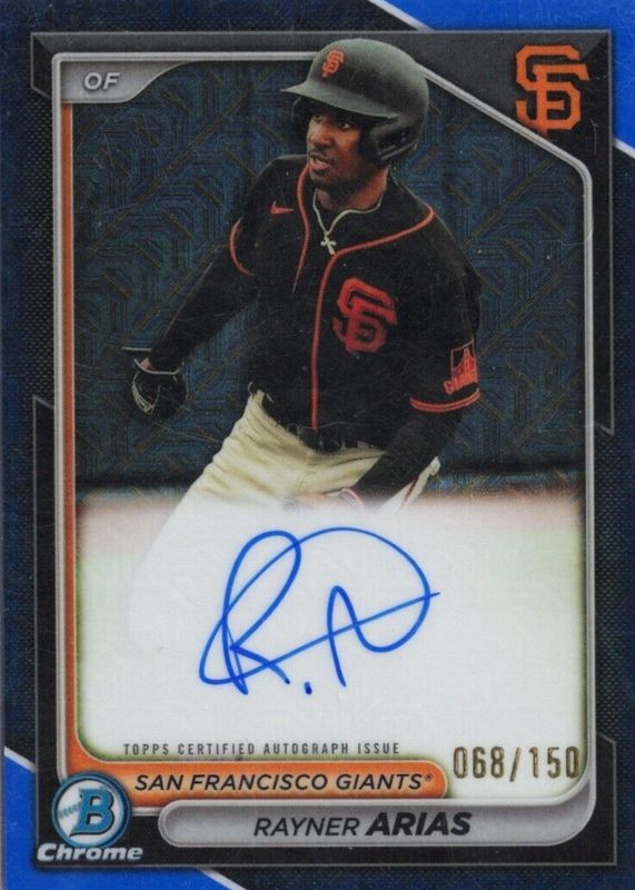 2024 Bowman Mega Box #BMA-RA Chrome Prospect Auto - Blue Refractor /150