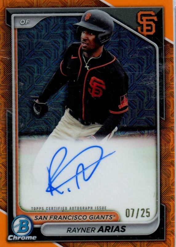 2024 Bowman Mega Box #BMA-RA Chrome Prospect Auto - Orange Refractor /25