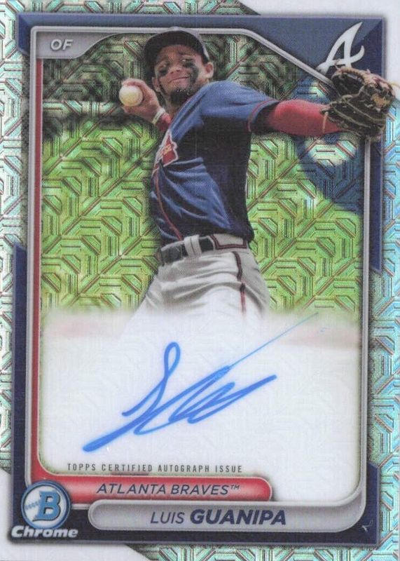 Luis Guanipa 2024 Bowman Mega Box #BMA-LG Chrome Prospect Auto RAW