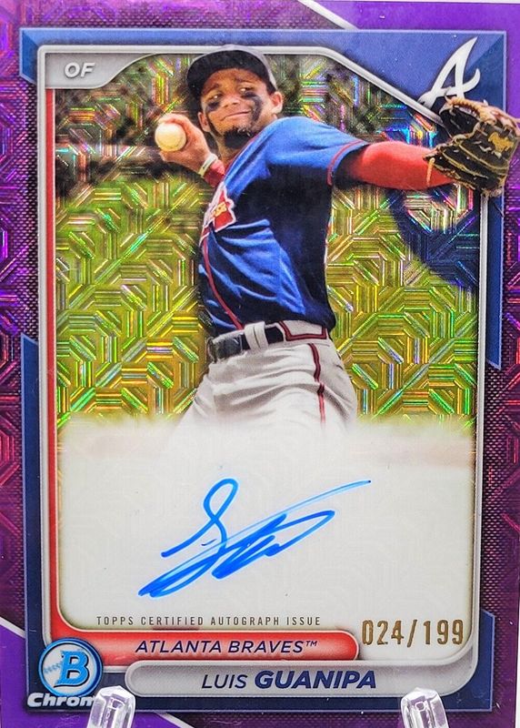 2024 Bowman Mega Box #BMA-LG Chrome Prospect Auto - Purple Refractor /199