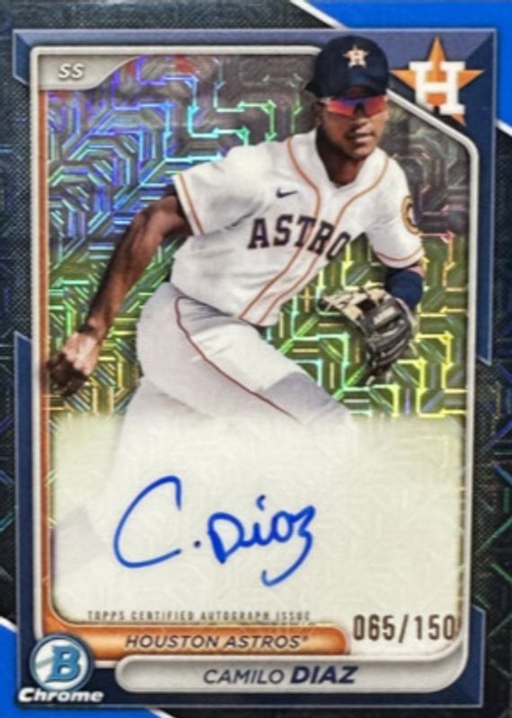 2024 Bowman Mega Box #BMA-CDI Chrome Prospect Auto - Blue Refractor /150