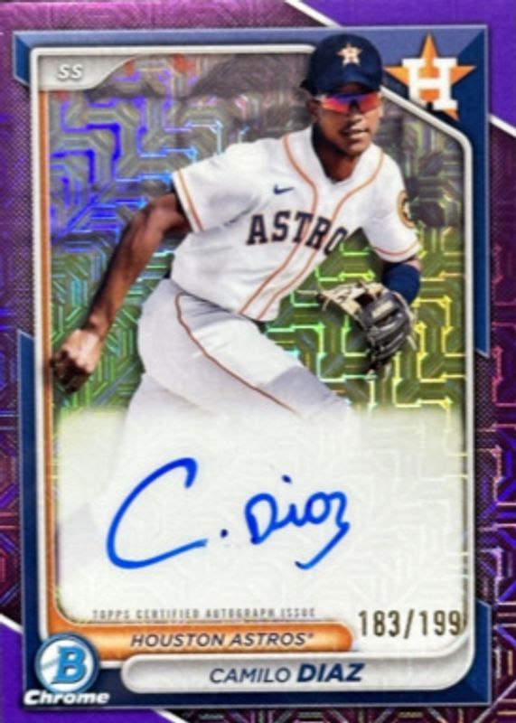 2024 Bowman Mega Box #BMA-CDI Chrome Prospect Auto - Purple Refractor /199