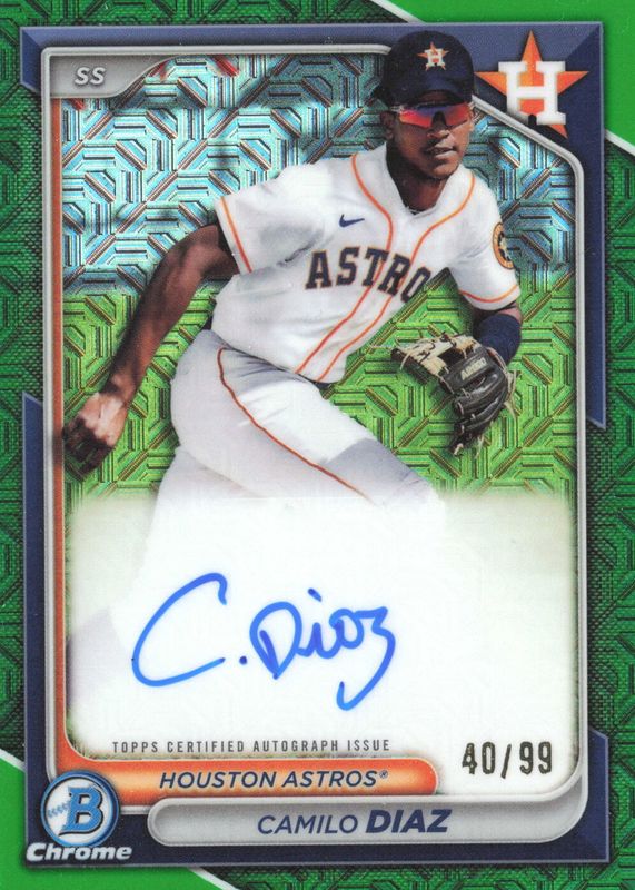 2024 Bowman Mega Box #BMA-CDI Chrome Prospect Auto - Green Refractor /99