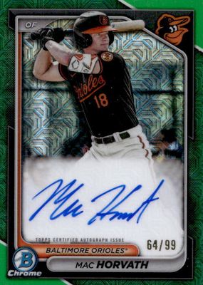 2024 Bowman Mega Box #BMA-MH Chrome Prospect Auto - Green Refractor /99