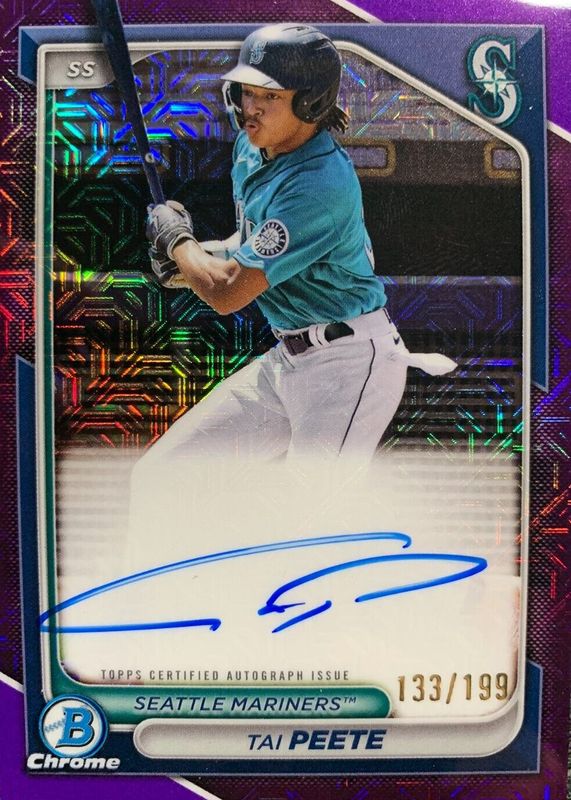 2024 Bowman Mega Box #BMA-TP Chrome Prospect Auto - Purple Refractor /199