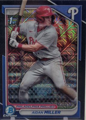 2024 Bowman Mega Box #BCP-27 Chrome Prospects - Navy Refractor /175 (1st)