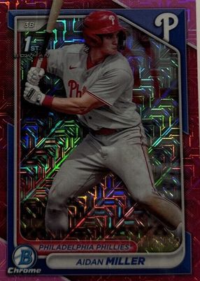 2024 Bowman Mega Box #BCP-27 Chrome Prospects - Fuchsia Refractor /299 (1st)