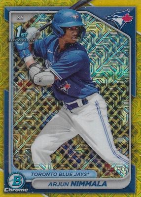 2024 Bowman Mega Box #BCP-142 Chrome Prospects - Yellow Refractor /75 (1st)