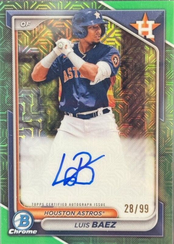 2024 Bowman Mega Box #BMA-LB Chrome Prospect Auto - Green Refractor /99