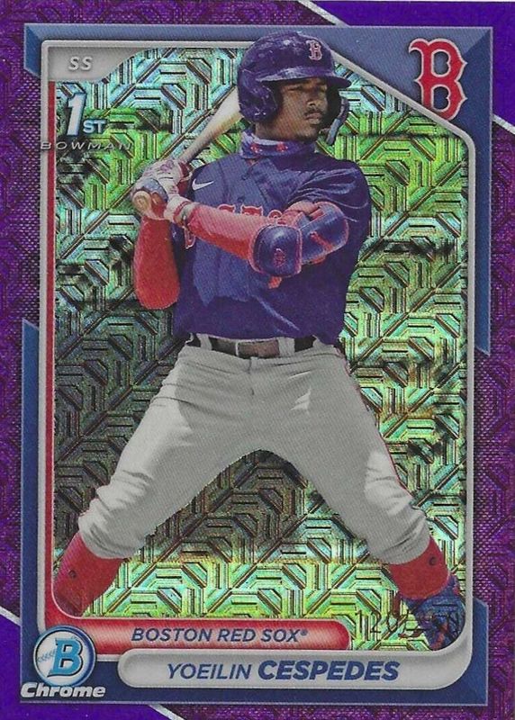 Yoeilin Cespedes 2024 Bowman Mega Box #BCP-139 Chrome Prospects - Purple Refractor /250 (1st) PSA 10