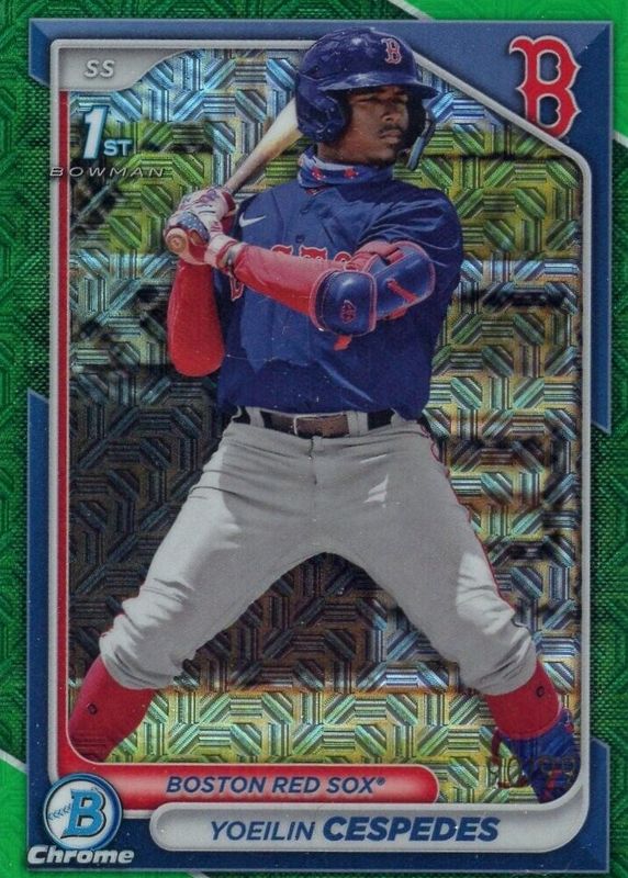 Yoeilin Cespedes 2024 Bowman Mega Box #BCP-139 Chrome Prospects - Green Refractor /99 (1st) PSA 10