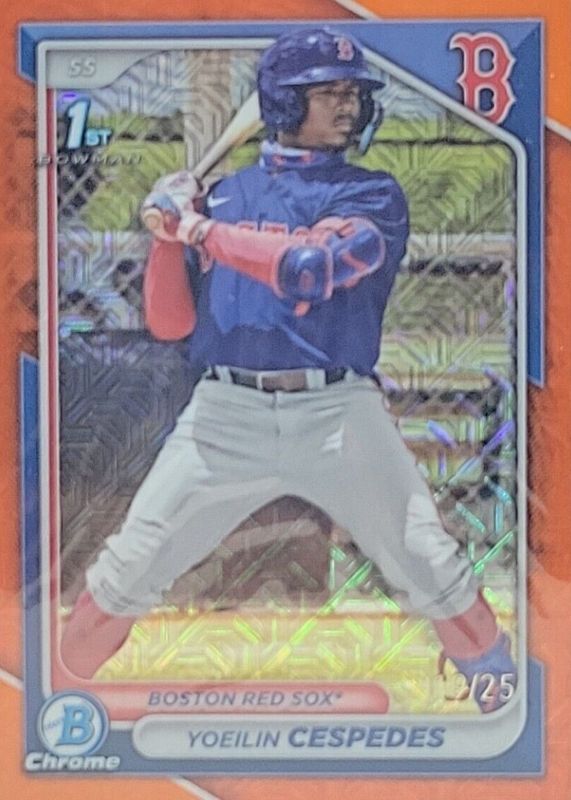 Yoeilin Cespedes 2024 Bowman Mega Box #BCP-139 Chrome Prospects - Orange Refractor /25 (1st) PSA 10