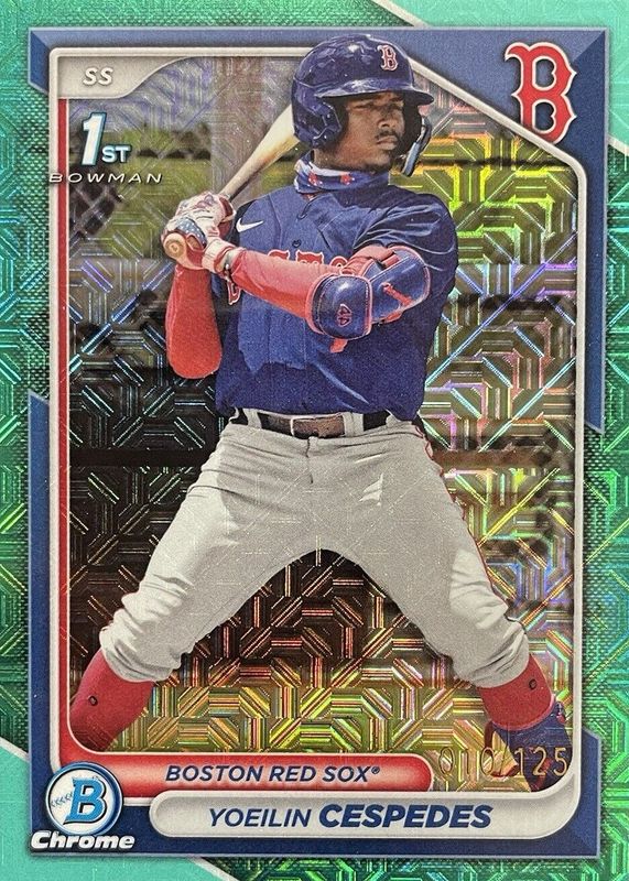 Yoeilin Cespedes 2024 Bowman Mega Box #BCP-139 Chrome Prospects - Aqua Refractor /125 (1st) PSA 10