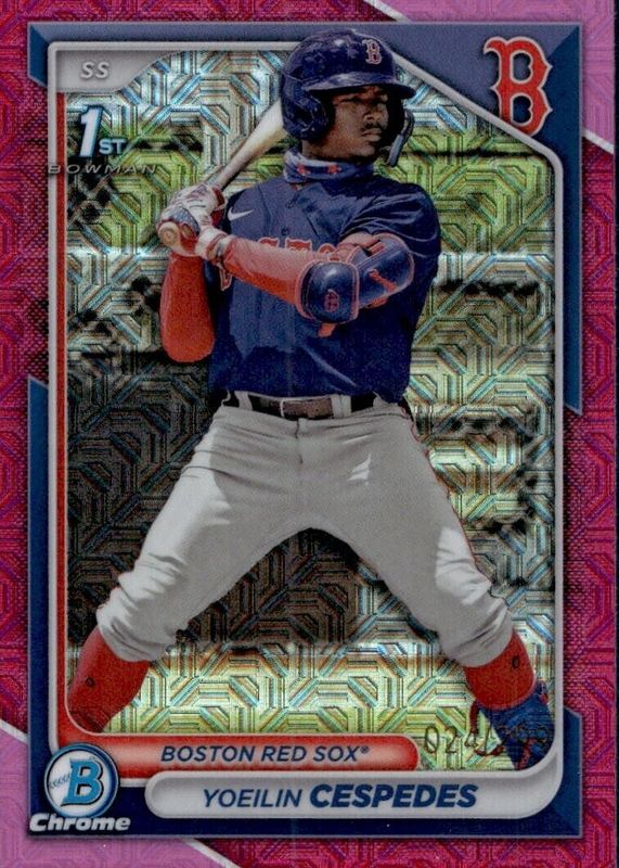 Yoeilin Cespedes 2024 Bowman Mega Box #BCP-139 Chrome Prospects - Fuchsia Refractor /299 (1st) PSA 10