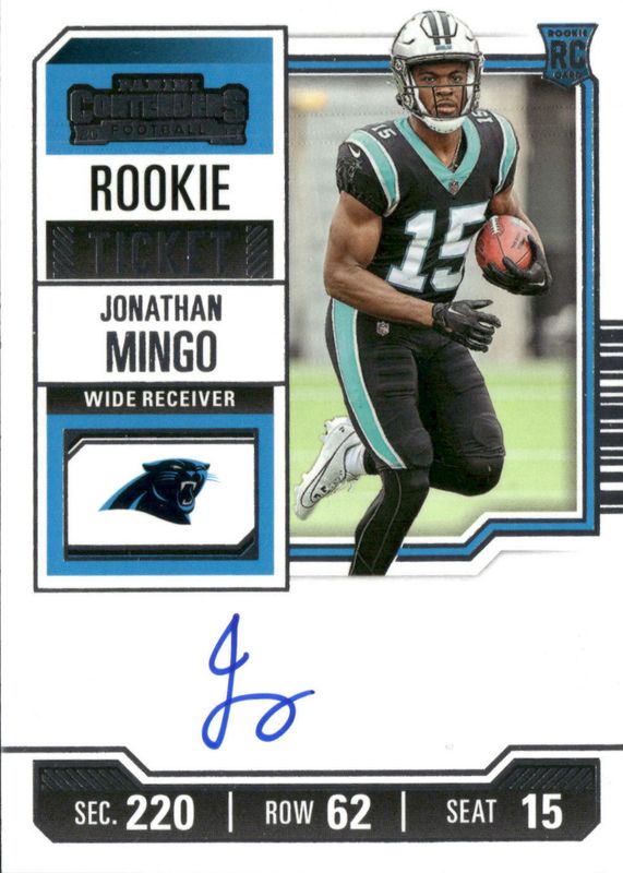 Jonathan Mingo 2023 Contenders #119 Rookie Ticket Auto PSA 10