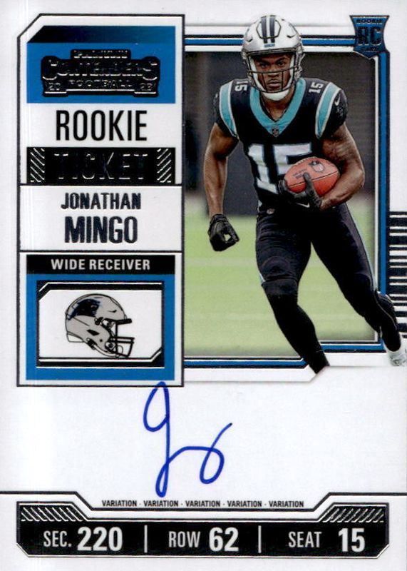 Jonathan Mingo 2023 Contenders #119 Rookie Ticket Auto Variation PSA 10