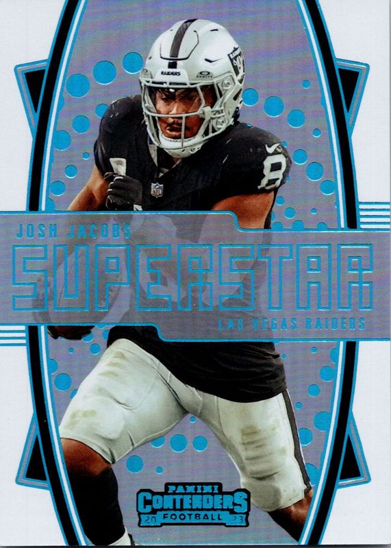 Josh Jacobs 2023 Contenders #4 Superstar /(SSP) PSA 10