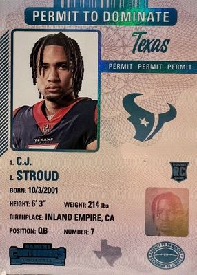 2023 Contenders #4 Permit to Dominate /(SSP)