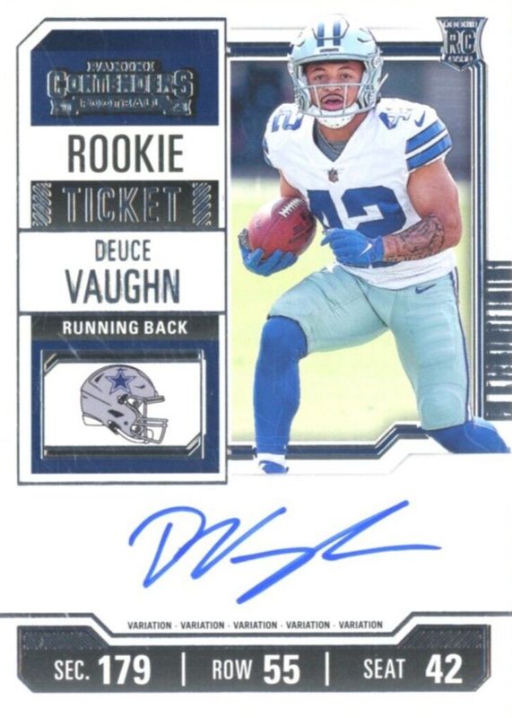 Deuce Vaughn 2023 Contenders #108 Rookie Ticket Auto Variation Rookie SGC 9.5