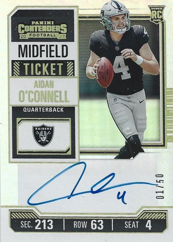 2023 Contenders #101 Rookie Ticket Auto - Midfield Ticket /50