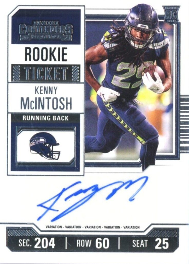 Kenny McIntosh 2023 Contenders #150 Rookie Ticket Auto Variation
