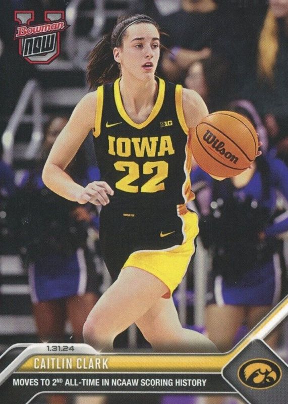 Caitlin Clark 2023 Bowman U Now #41 Base (Print Run: 10,179) RAW