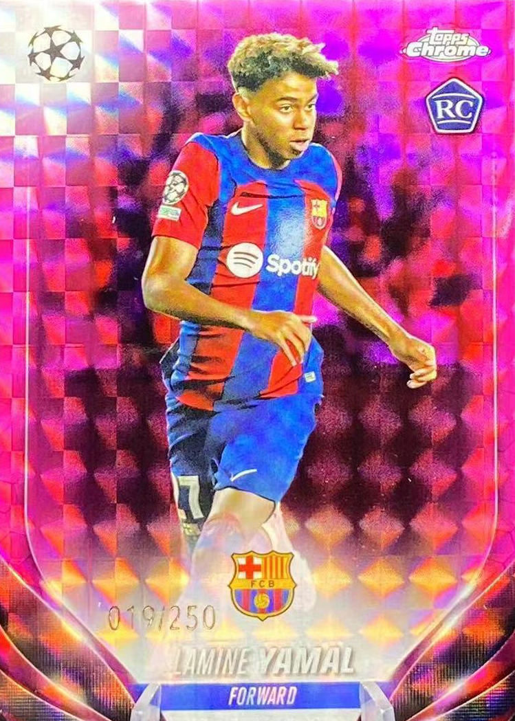 Lamine Yamal 2023 Topps Chrome UEFA Club Competitions #64 Pink 