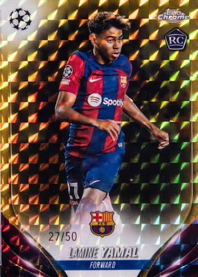 2023 Topps Chrome UEFA Club Competitions #64 Gold Geometric Refractor /50