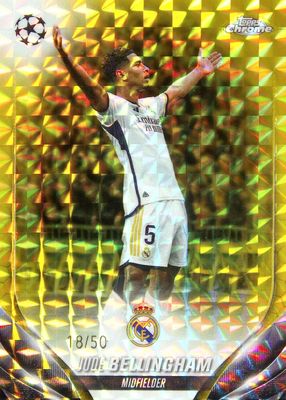 2023 Topps Chrome UEFA Club Competitions #112 Gold Geometric Refractor /50