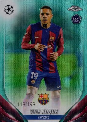 2023 Topps Chrome UEFA Club Competitions #28 Aqua Wave Refractor /199