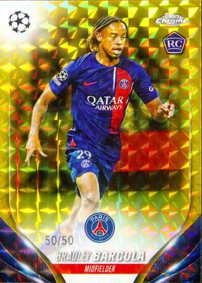 2023 Topps Chrome UEFA Club Competitions #69 Gold Geometric Refractor /50