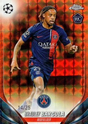 2023 Topps Chrome UEFA Club Competitions #69 Orange Geometric Refractor /25