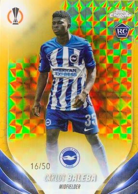 2023 Topps Chrome UEFA Club Competitions #113 Gold Geometric Refractor /50