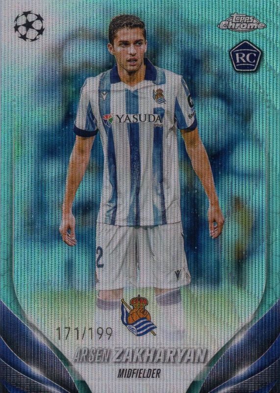 2023 Topps Chrome UEFA Club Competitions #141 Aqua Wave Refractor /199