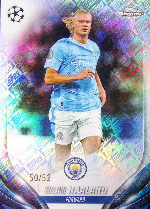 Erling Haaland 2023 Topps Chrome UEFA Club Competitions #39 Toppsfractor /52 RAW