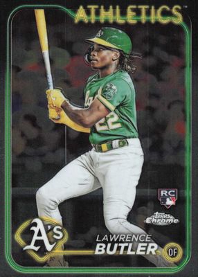 Lawrence Butler 2024 Topps Chrome #5 Green RayWave Refractor
