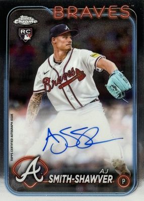 AJ Smith-Shawver 2024 Topps Chrome #RA-AJS Rookie Autographs
