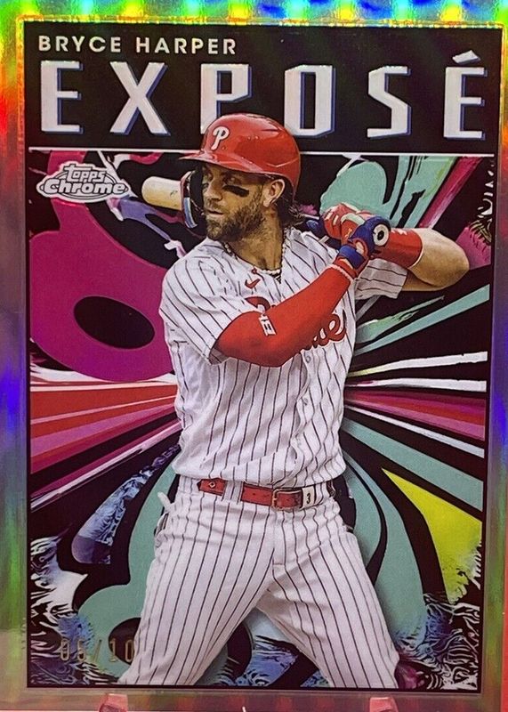 Bryce Harper 2024 Topps Chrome #TCE-5 Expose /10 PSA 10