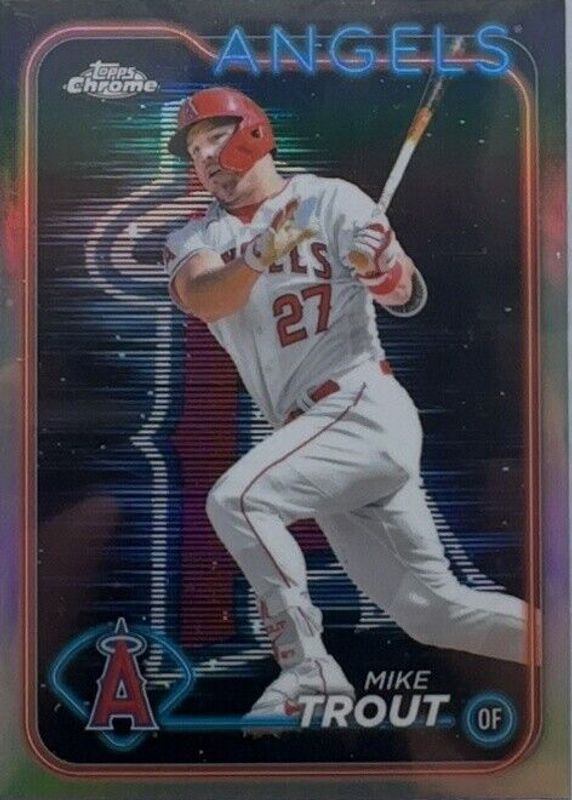 Mike Trout 2024 Topps Chrome #200 Lightboard Logo /(SSP) RAW