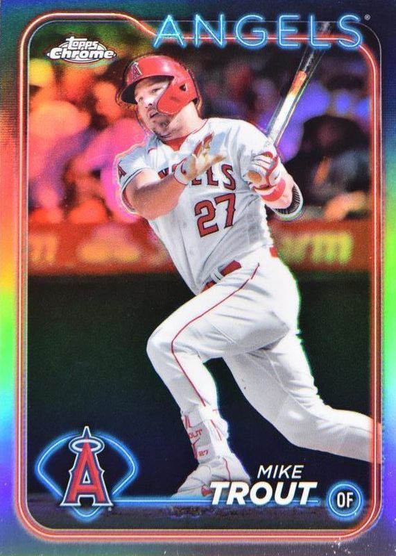 Mike Trout 2024 Topps Chrome #200 Refractor PSA 10