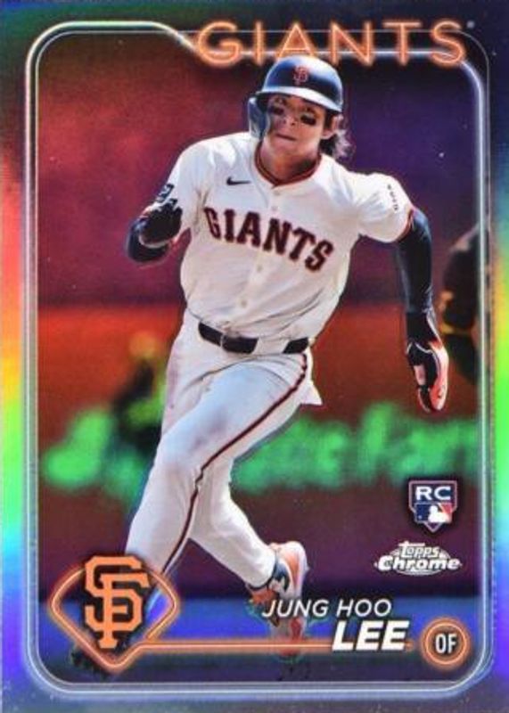 Jung Hoo Lee 2024 Topps Chrome #201 Refractor Rookie RAW