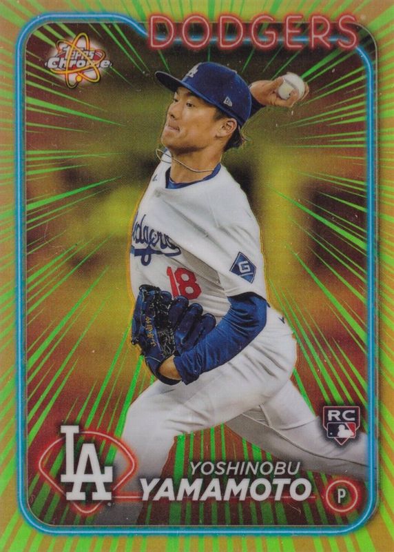 Yoshinobu Yamamoto 2024 Topps Chrome #RR-16 Radiating Rookies PSA 10