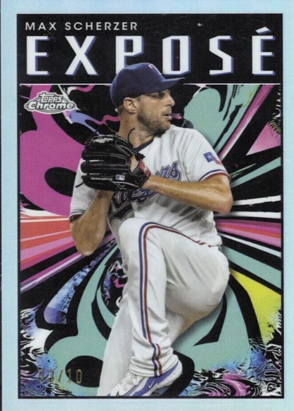 Max Scherzer 2024 Topps Chrome #TCE-18 Expose /10 SGC 10