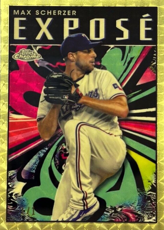 Max Scherzer 2024 Topps Chrome #TCE-18 Expose - Superfractor /1 RAW