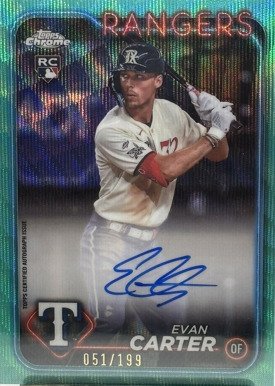 TOPPS 以外　 EVAN CARTER 2024 Topps Flagship Evan Carter, Oversized Rookie Short
