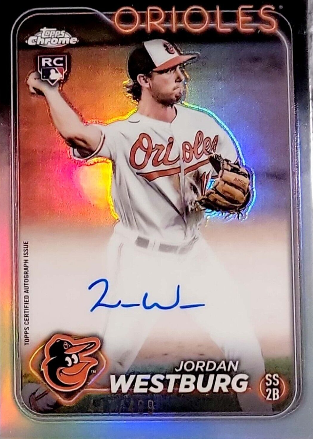 topps chrome jordan westburg ルーキー直筆サイン