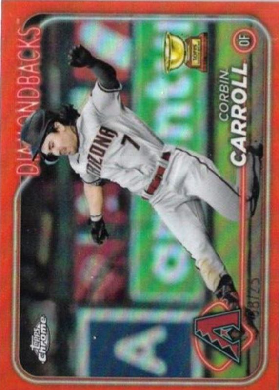 Corbin Carroll 2024 Topps Chrome #267 Orange Refractor /25 RAW